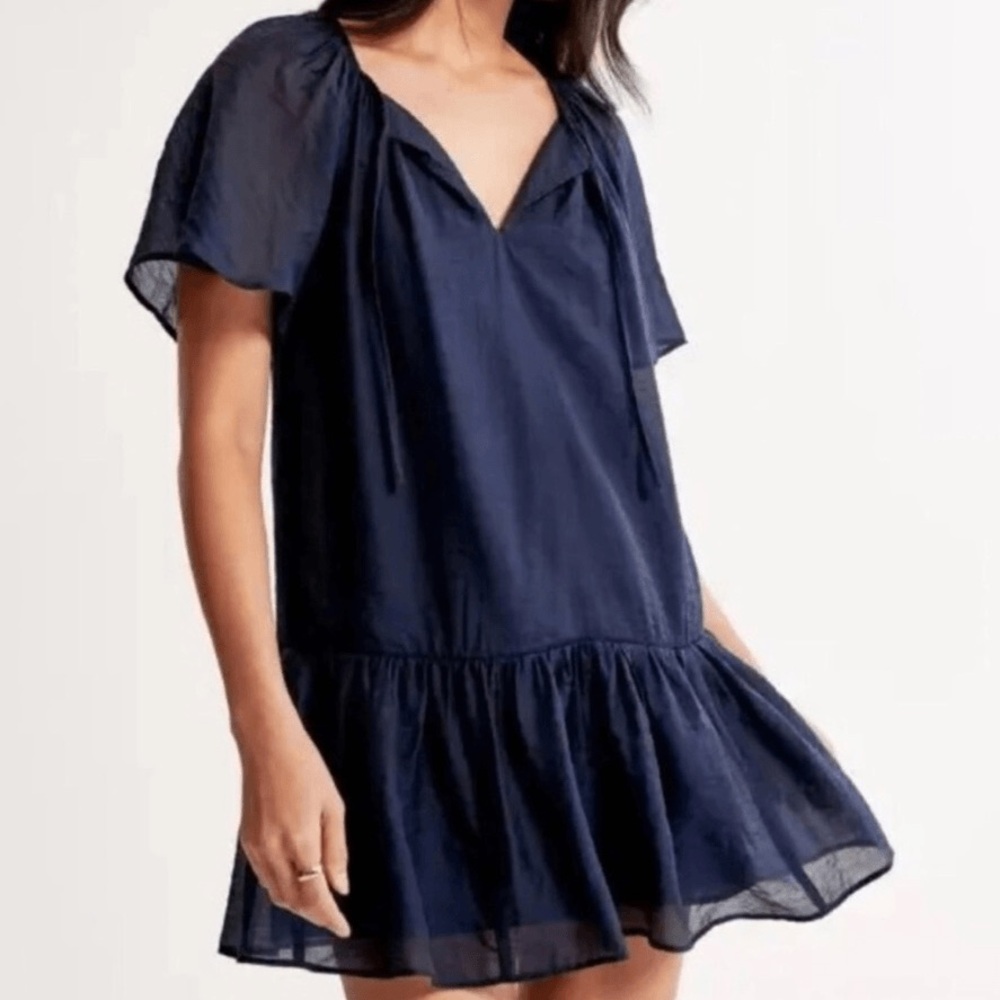 Abercrombie & Fitch Mini Ruffle Dress Babydoll | XS